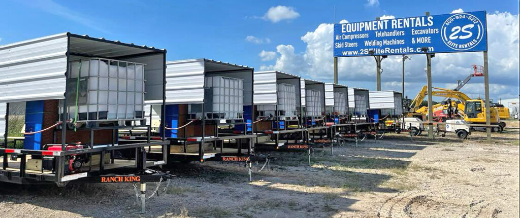 Row of trailers